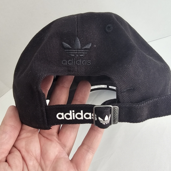 adidas Originals Black Multicolor Trefoil Strapback Hat Adjustable One Size - Picture 7 of 8